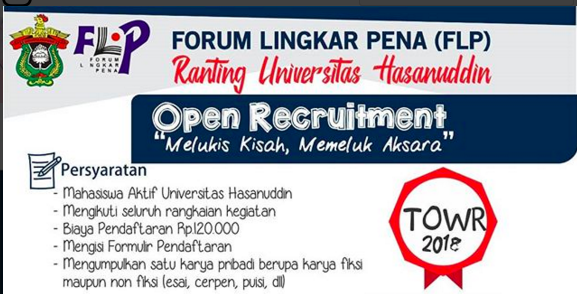 Mahasiwa Unhas dan Mau jadi Penulis, Ayo gabung di FLP Unhas